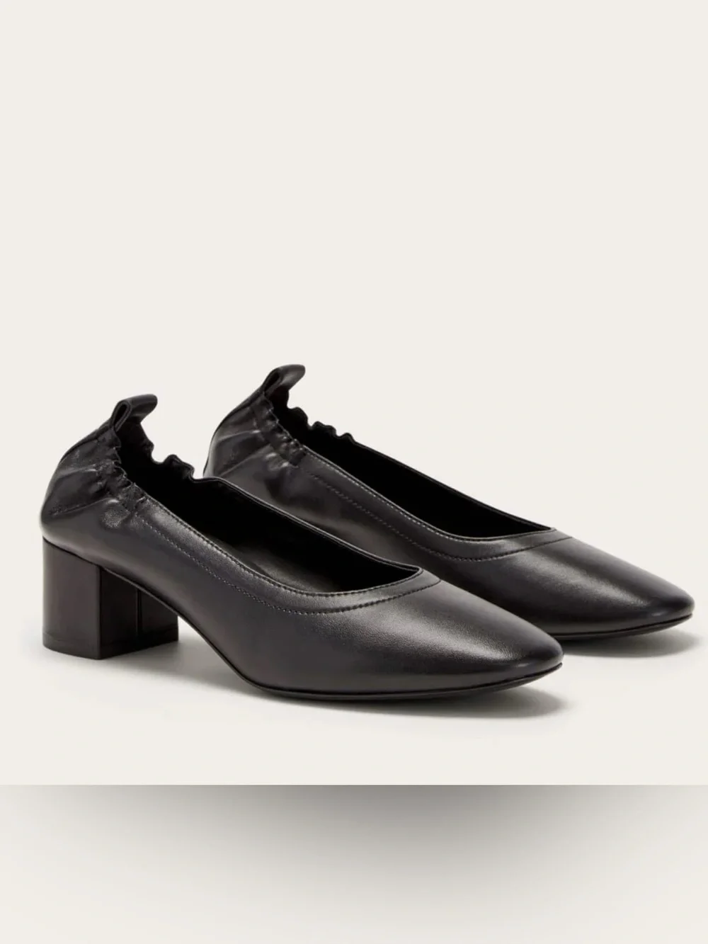 Everlane Black Leather Day Heel Size 8 1/2